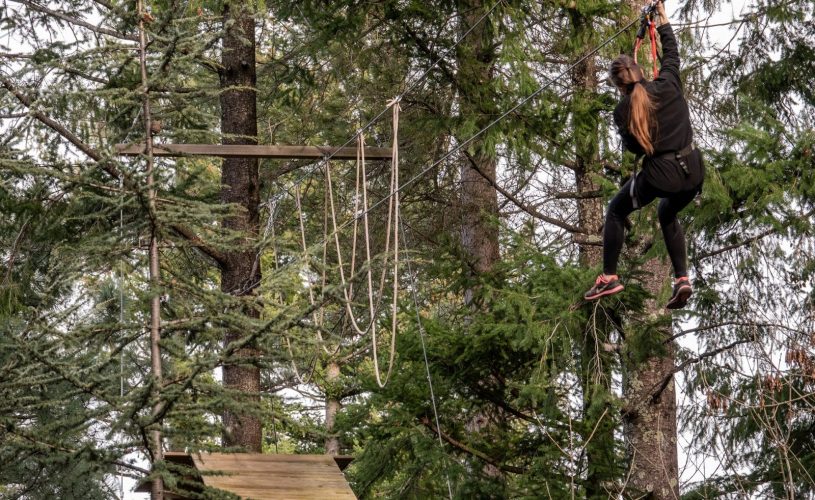 Jaujac – Accrobranche accroche toi aux branches – parcours accrobranche ©sourcesetvolcans