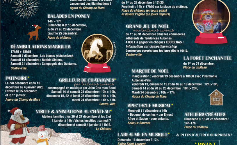 Noël à Aubenas : Programme détaillé