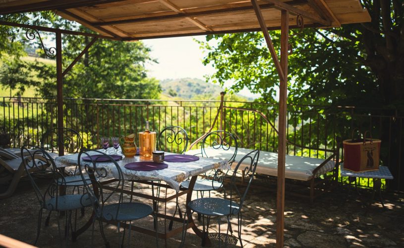 terrasse privative, vue sur la vallée