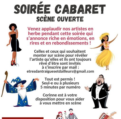 Soirée Cabaret – scène ouverte_Vallées d’Antraigues – Asperjoc